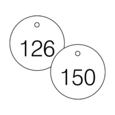 Accuform Engraved Numbered Tags, HS-Laminate, 3 in W, 25 PK TDG366WT